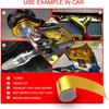 Sporacingrts 2" X 29.5 Feet (9M) Gold Adhesive Heat Shield ReflectiveTape Wrap Roll Compatible With Car Intake Pipe, Engine Bay Etc.