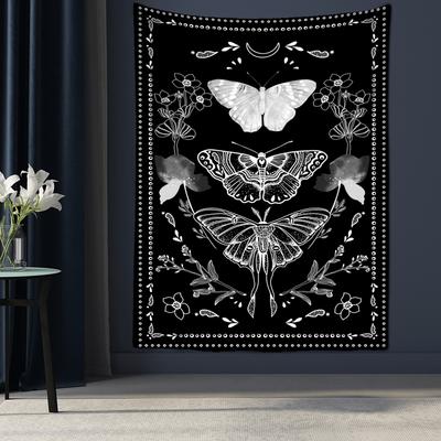 Psychedelischer Schmetterling Wandteppich Hängen Tarot Hexerei Tapiz Hippie Bohemian Stil Mysteriöse Ästhetik Room Home Decor