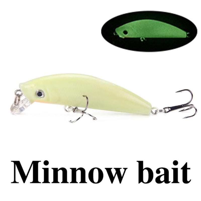 5Pcs Glows in Dark Fishing Tackle Spinner Fishing Lures Fishing Lures Wobbler Fish Lures Artificial Hard Baits Crankbait