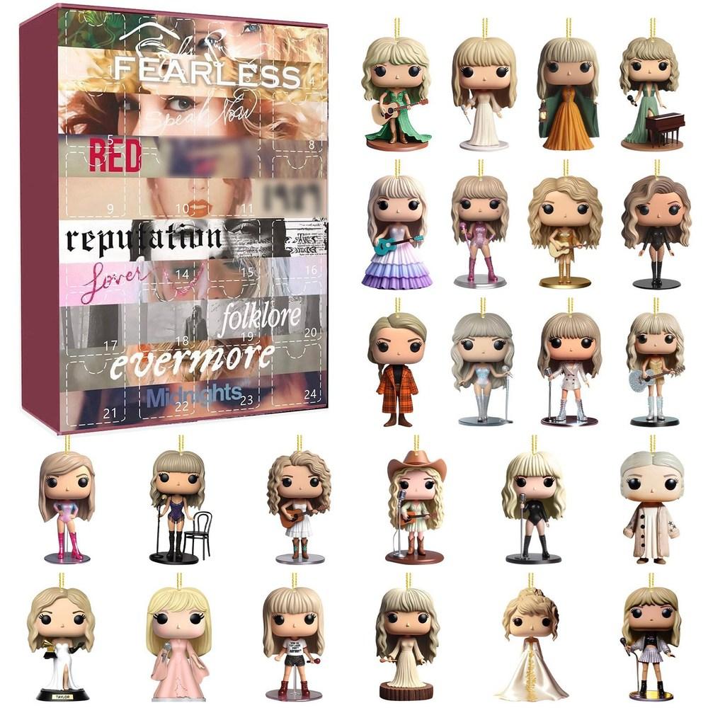 Weihnachts-Countdown 24 Tage Acryl-Adventskalender mit versteckten Blind Boxes für Weihnachtsgeschenke