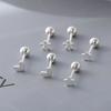 S925 Small Heart & Star Screw Back Cartilage Earrings for Women - Versatile Temperament Accessory