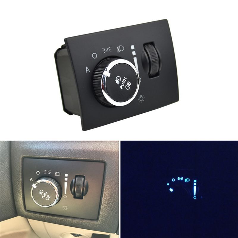 Authentic 1 Pcs Car Headlight Switch Fog Light Switch Rotary Button 68189157AA For Jeep Grand Cherokee 2014-2015
