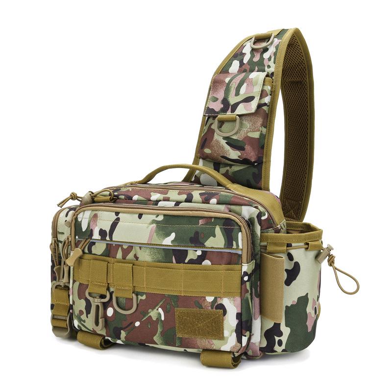 Multifunctional Fishing Waist & Crossbody Bag with Large Capacity for Rods and Tackle