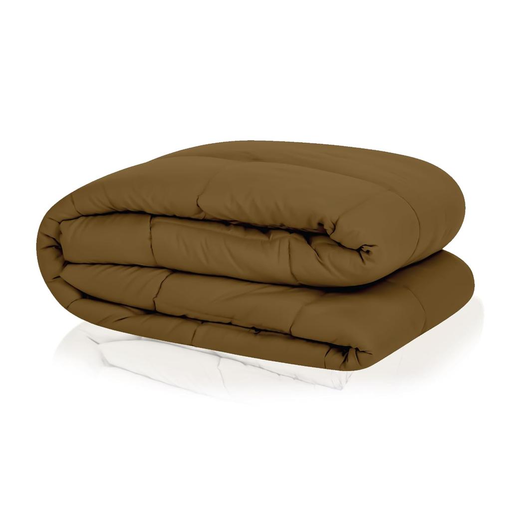 Plush Reversible Microfiber Comforter Single Bed| 220 GSM Single Bed, Quilt, Duvet, 110 GSM ASH Grey +Tapenade
