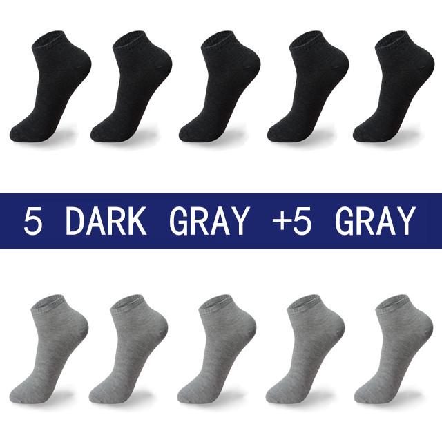 Hohe Qualität 10 Paar/Los Socken Herren Große Größe 42,43,44,45,46,47,48 Lässig Atmungsaktiv Mode Schwarz Weiß Männlich Baumwollsocken kurz