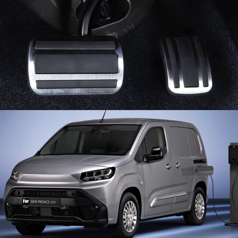 For Toyota Proace City EV 2025 Accessories Automotive Stainless Steel Accelerator Brake Pedal Non-Slip Cover Pads 2024