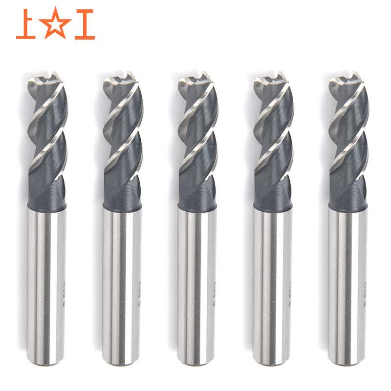 ShangGong HSS 3-Flute Coarse Tooth Straight Shank End Mill Set