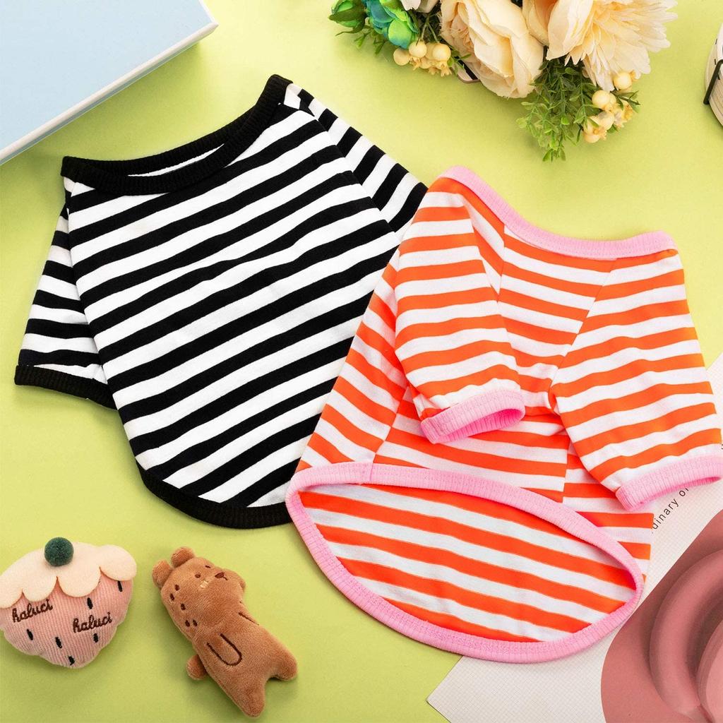 Summer Stripe Dog Tshirt Vest Pet Clothing for Small Dogs Yorkshire Terrier Shih Tzu Shirts Puppy Cat Clothes chaleco para perro