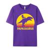 Design Papasaurus Fathers Day Tshrit Tops Shirts Special Premium Cotton TShirt Vintage T Shirts Plain