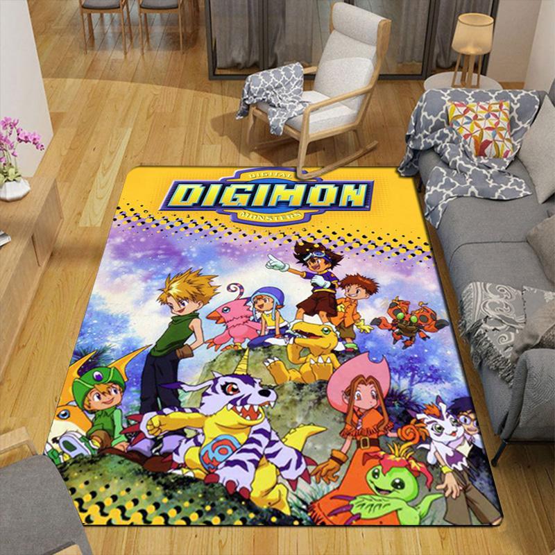 Digimon Rug Floor Mat for Living Room or Bedroom Soft and Comfortable Carpet a Gift for Birthday and Holiday.NFF0928513