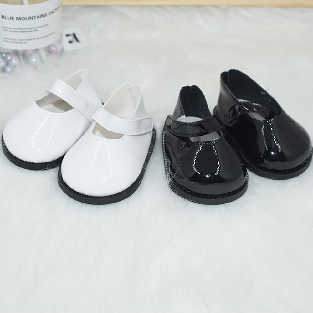 Niannyyhouse 40cm Plüsch Lederschuhe (Schuhlänge: Ca.. 9 cm) Anzieh-Baumwollpuppe mit Puppenzubehör (B-1)