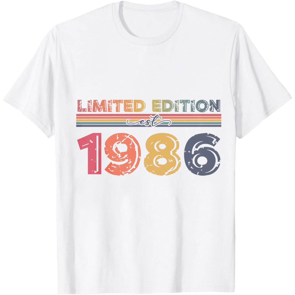 Limited Edition 1986 Vintage Style Summer Unisex TShirt Retro Design Unisex Casual Wear For Birthday Gift Anniversary Celebration