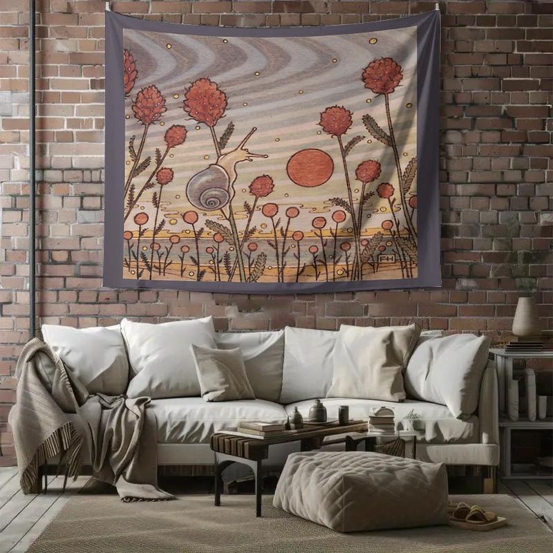 Boho Tapestry Nature Wall Hanging Aesthetic Room Decor Vintage Botanical Wall Art Home Decor Dorm Room Living Room Wall Hanging