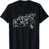 Vintage Motorcycle Sidecar Sketch Line Art TShirt 100 Cotton ONeck Short Sleeve Summer Casual Unisexs Tshirt Streetwear