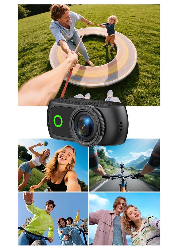 Thumb Panoramic Sports Camera: Outdoor Cycling, Anti-Shake, Detachable, Magnetic, WiFi Recording
