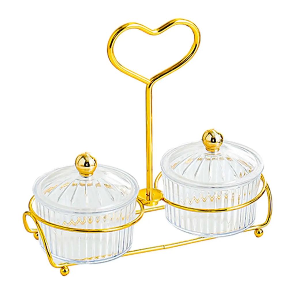 Trockenfrüchte-Tablett, Servierschalen und Griff, Gewürztablett, Dessert-Trennplatte für Kekse, Party, Nüsse, Küche, Vorspeise