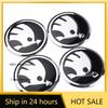 Car Sticker 2026 Hot 4Pcs Car Styling Wheel Hub Cap Stickera Auto Refit Accessories For Skoda Rapid Fabia 2 Octavia A7 A5 A4 Yet