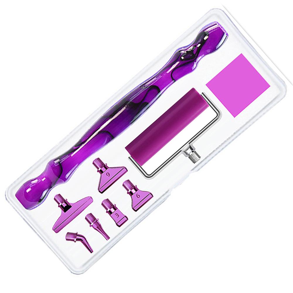 5D Diamond Art Pens Tools Diamond Painting Accessories Kits with Screw Purple Metal Tip Roller Diamond Painting Bead Dot Pens