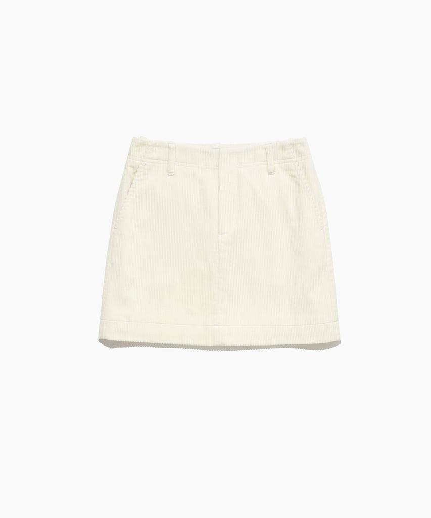 Tudment Corduroy Mini Skirt Ivory