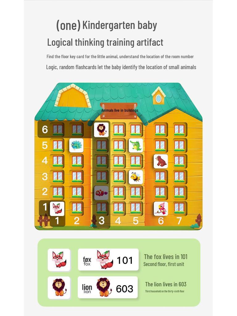 Wooden Building Blocks & Number Puzzle for Kids Ages 3-6