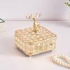 Multifunctional Jewelry Organizing Box Decoration Metal with Lid Dustproof Containers for Bracelets