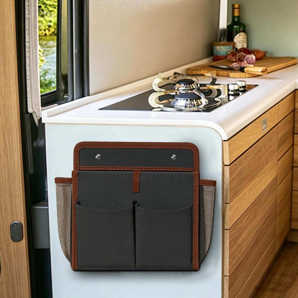 Camper Organization Adhesive Large Capacity Wall Mount Bag Camper Closet Organizer For Van Camping Travel Bedroom Kitchen Office