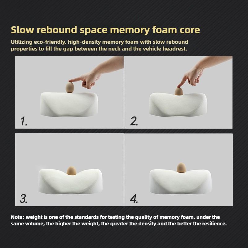 Car Headrest Cushion New Memory Foam Neck Pillow for Modele Y Roadster Highland S X Model 3 Coil Cybertruck 2025