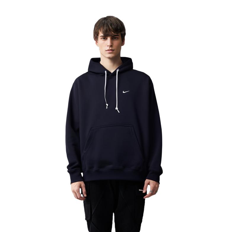 Nike Solo Swoosh-logo drawstring hoodie DX1356-010