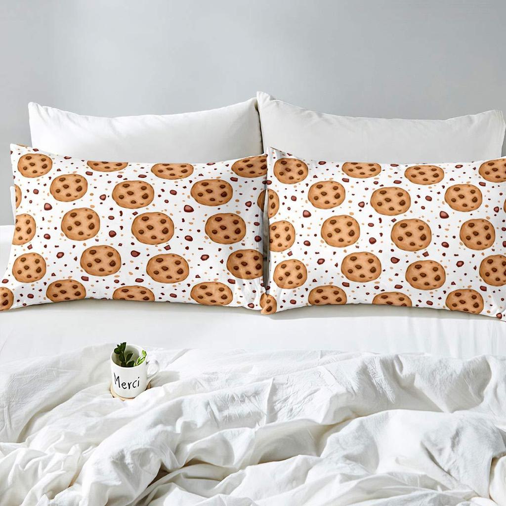Cookies Pattern Sheet Three-Piece Digital Printing Bedding Sheet Three-Piece Sheet Children Adults