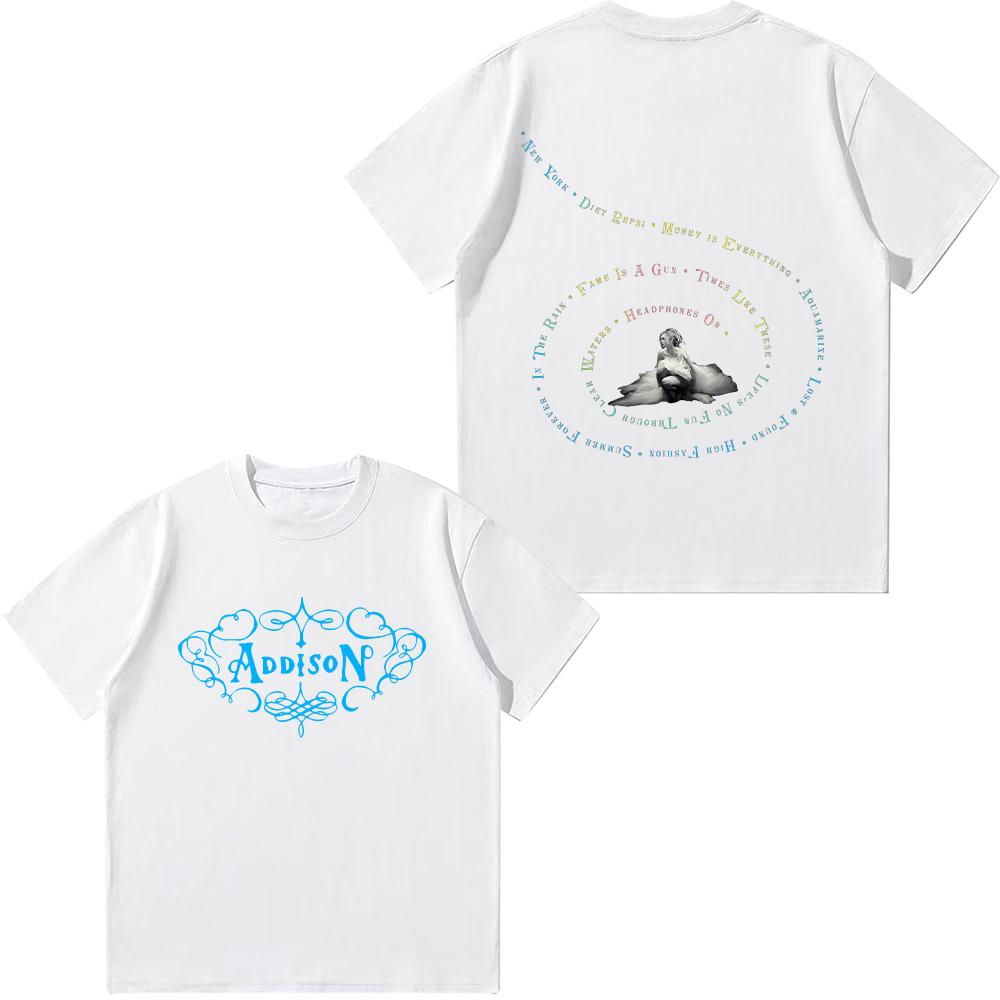 Addison Rae Pop Music T Shirt Addison The Album Tees Dreamy Art Aesthetic Tee-shirt Women Casual Clothing Y2K Short Sleeve Cotton Tee Unisex Tops
