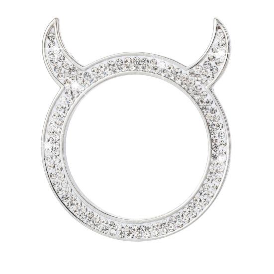 Rhinestone Car Ring Shiny Exquisite Fine Workmanship Devil Bling Ignition Ring Decoration Car Decor