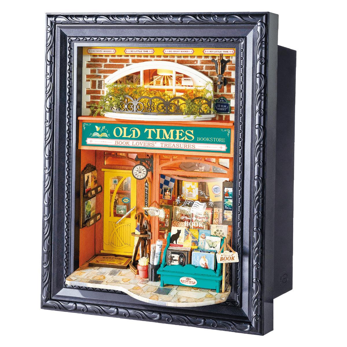 Robotime Yellow Rolife 3D Puzzles Old Times Bookstore 3D Wooden Puzzle Dp004