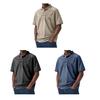 Men Button Holiday Shirt Short Sleeve Turndown Collar Tee Casual Stylish Loose Fit Shirt