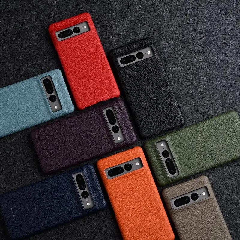 Melkco 100% Echtes Leder Hülle für Google Pixel 8 9 10 Pro XL Premium Luxus Hüllen High-End Business Rindsleder Handyhülle