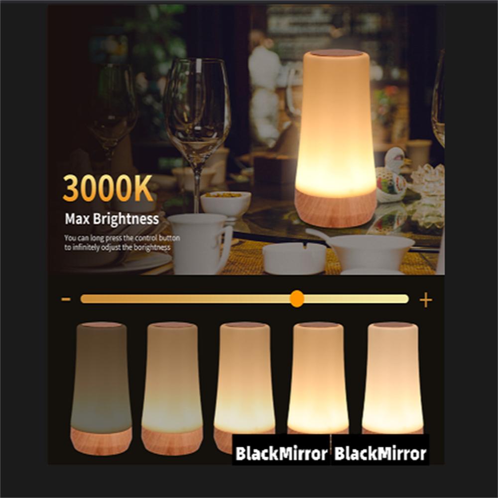 13 Color Remote Control Night Light Usb Rechargeable Atmosphere Light Woodgrain Touch Light LED Desktop Inddor Light Night Lamp