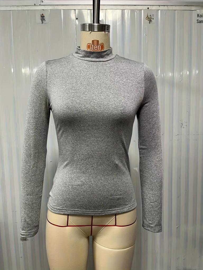 Sous-couche en velours pour femme transfrontalière: Haut à manches longues, confortable, chaud pour l'automne/hiver