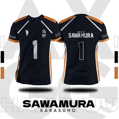 Haikyuu Fukurodani Hinata Cartoon Anime Cosplay Men Jersey Summer Short Sleeve Children Tee Top 2025 New Fashion Men T-shirt 5
