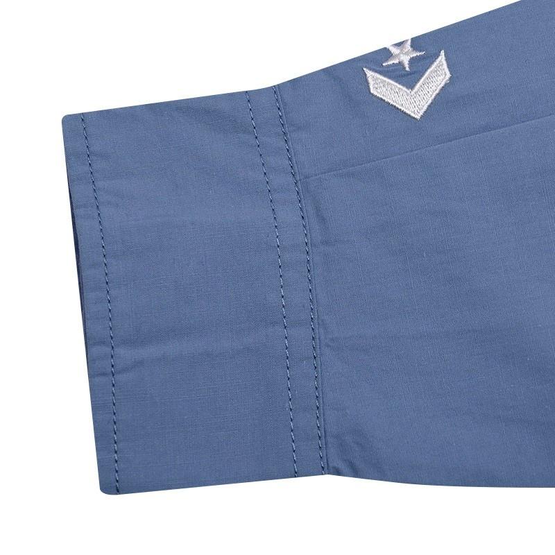 Converse COLORBLOCKED BUTTON Shirts Women's Blue Lapel Moderate Shirt 10022971-A02