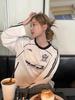 Badblood Retro Korean-American Embroidered Mesh Long Sleeve Jersey