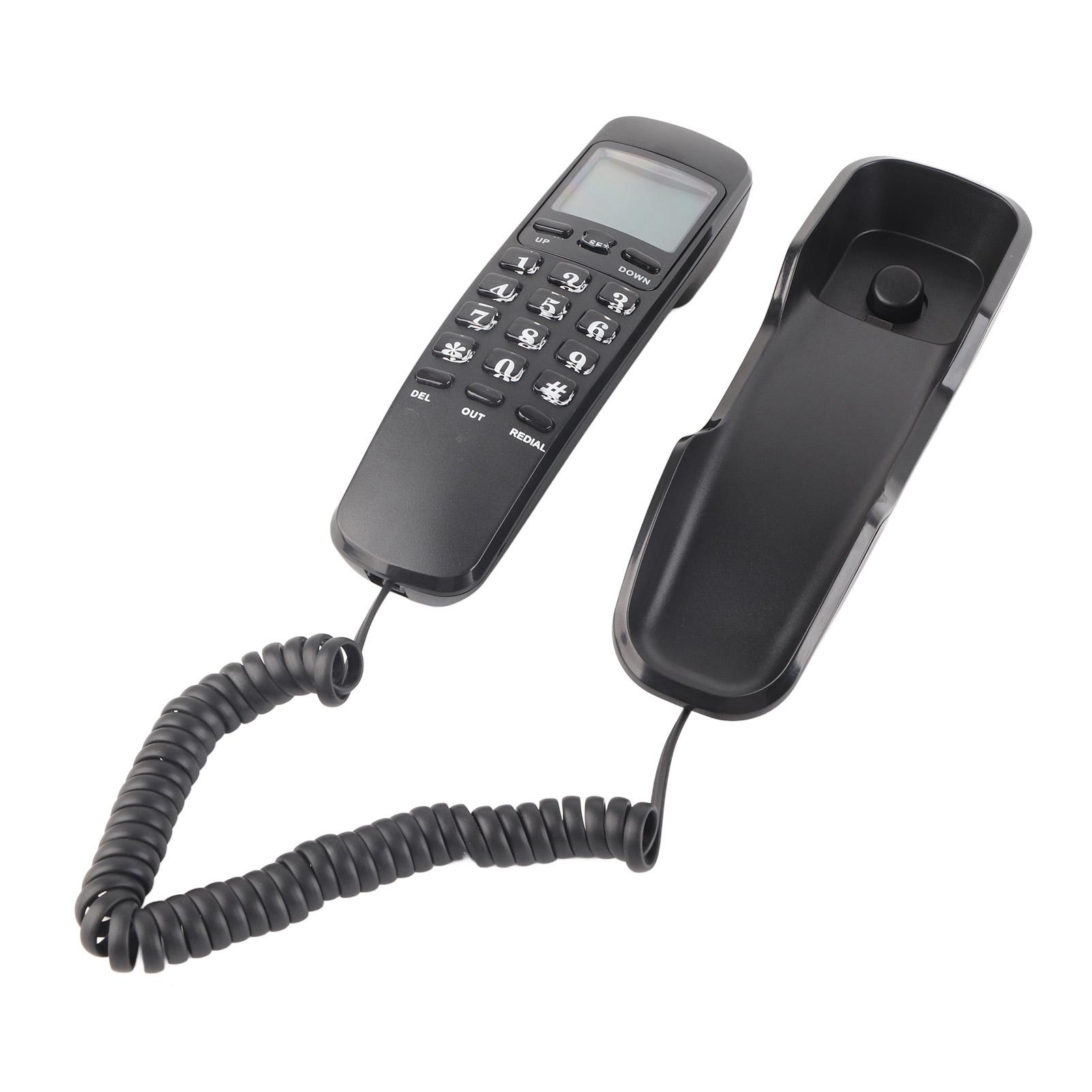 

Настенный проводной телефон, повторный набор в один клик, шумоподавление, Caller ID, черный стационарный телефон