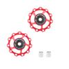 2PCS 11T Bike Rear Derailleur Wheel Aluminum Alloy Bike Derailleur Pulley Cycling Parts