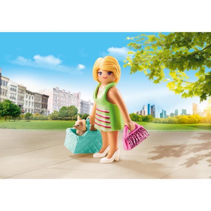 Playmobil - city life - playmobil friends - femme avec chihuahua - transportable partout