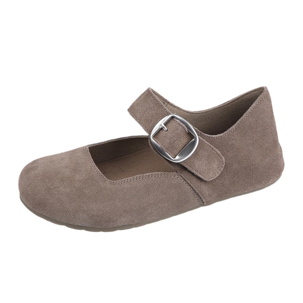 Autumn and Winter New Big-headed Boken Shoes Women's Versatile Flat-soled Women's Shoes Korean Version Cute and Ugly Mary Jane Casual Shoes Are Not T