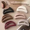 Safe Soft Silicone Hair Claw Matte Anti Collision Hair Clip Strong Grip Hair Barrettes Hair Accessories