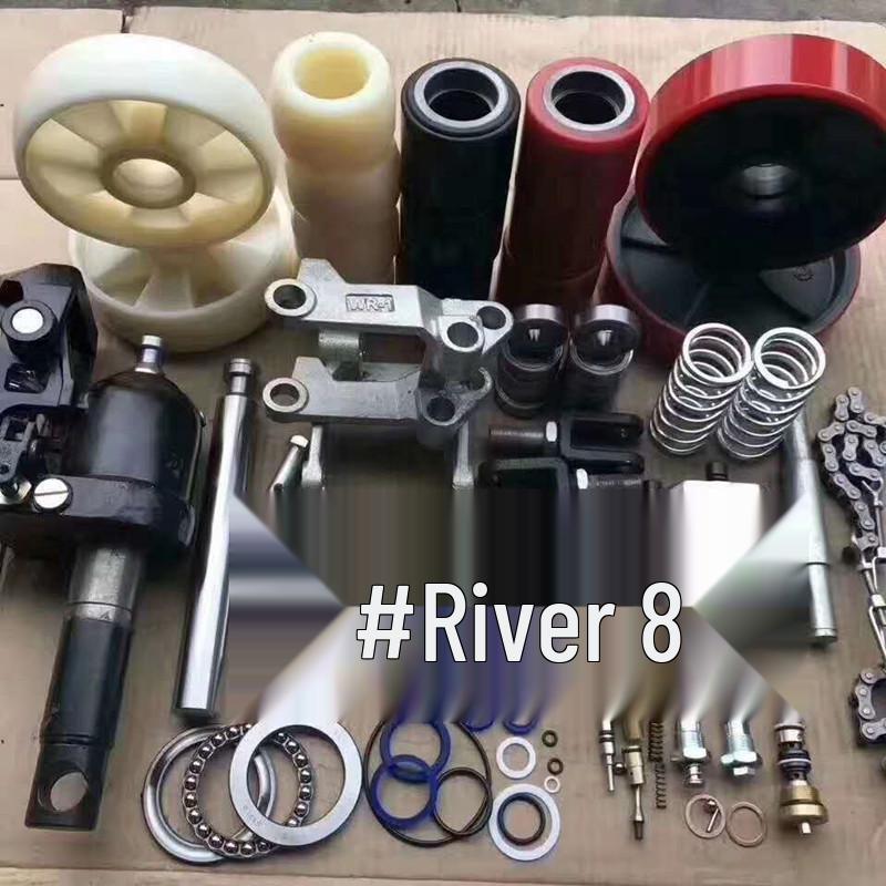 

Noli Гідравлічний візок для піддонів, аксесуар для вилкового навантажувача: Ланцюговий затискач для колеса, рама з 3 ланками, довгий вал та штовхач.