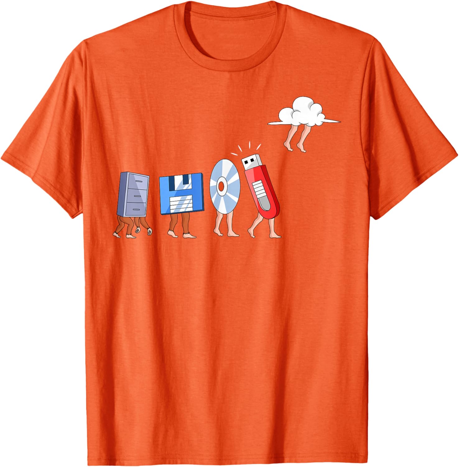 

Data Storage Evolution Funny Graphic Tee Cloud Computing Developer Gift Casual TShirt 4XL
