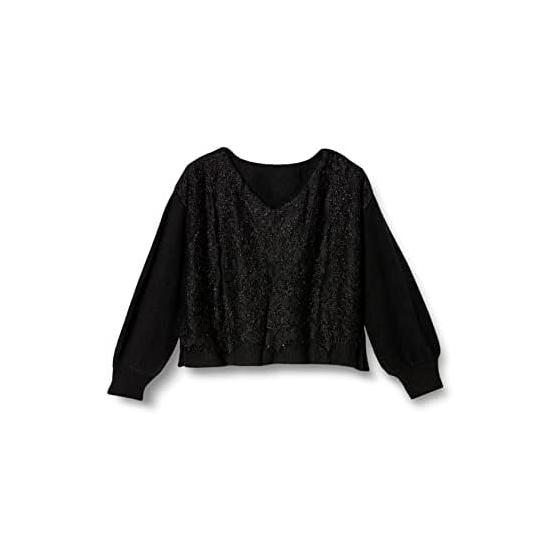 [GRACE CONTINENTAL] Sweater Lace V-neck Knit Tops Women s