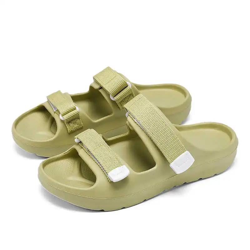 Modne buty na wysokiej platformie z podeszwą tenisową Damskie zielone kapcie to miękkie sandały do chodzenia boso Damskie sneakersy Sportowe prezenty