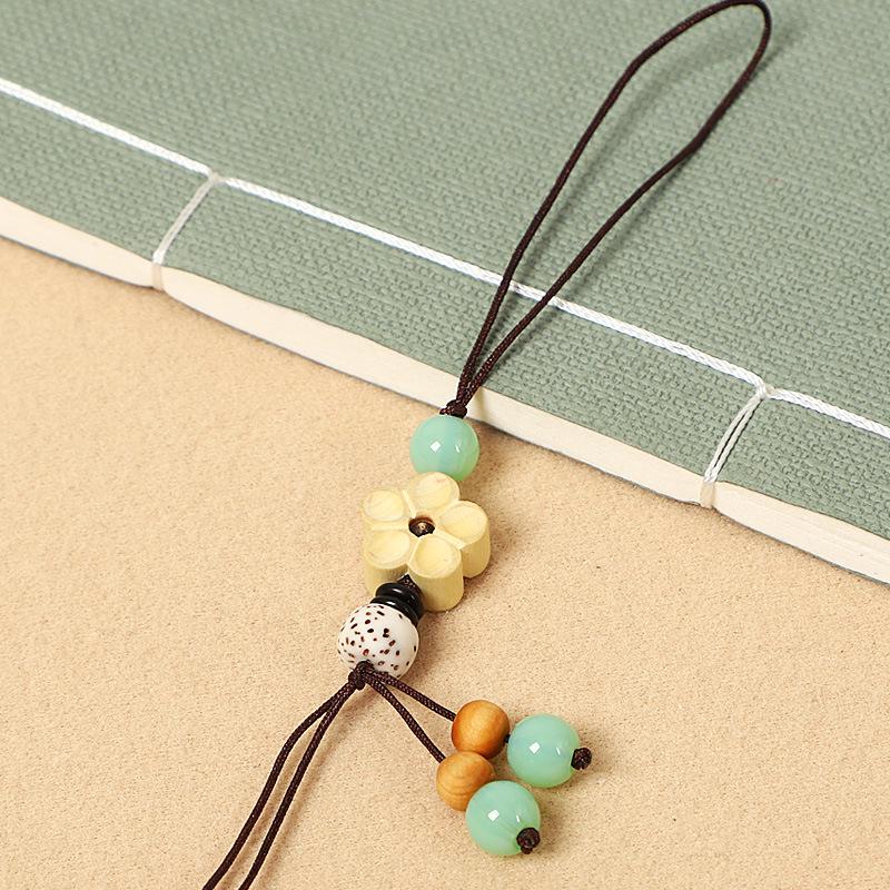 Handcrafted Jade Car Keychain & Phone Lanyard DIY Accessory