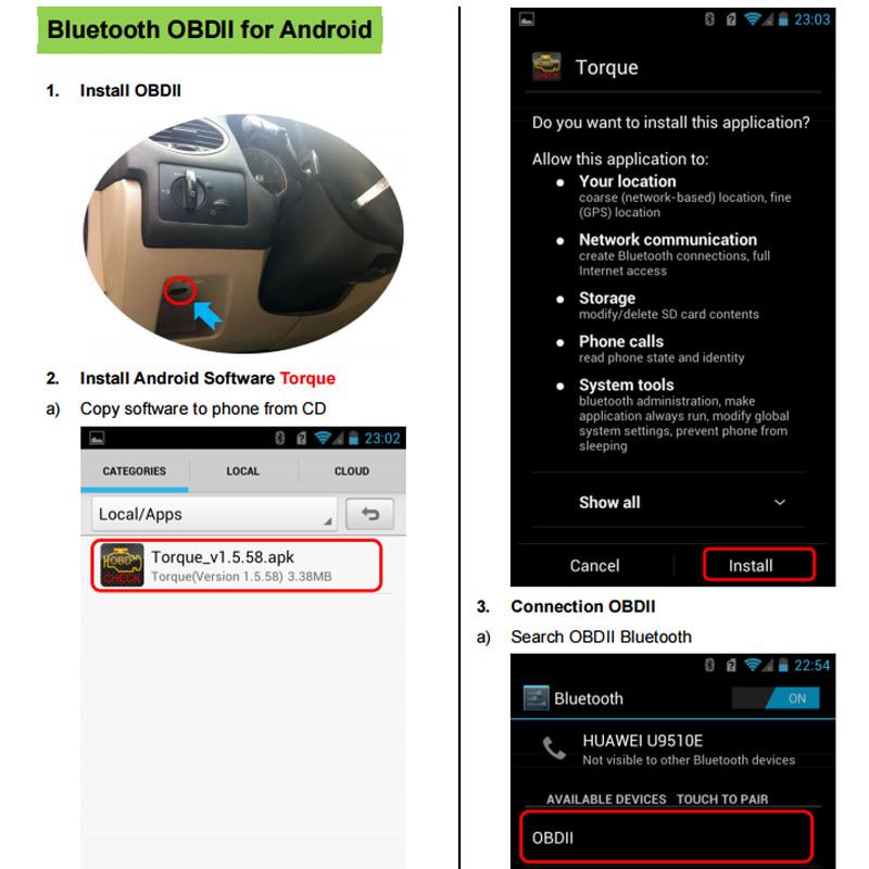 1pc Mini Elm327 Bluetooth OBD2 Car Diagnostic-Tool Scanner Elm-327 OBDII Adapter Auto Diagnostic Tool